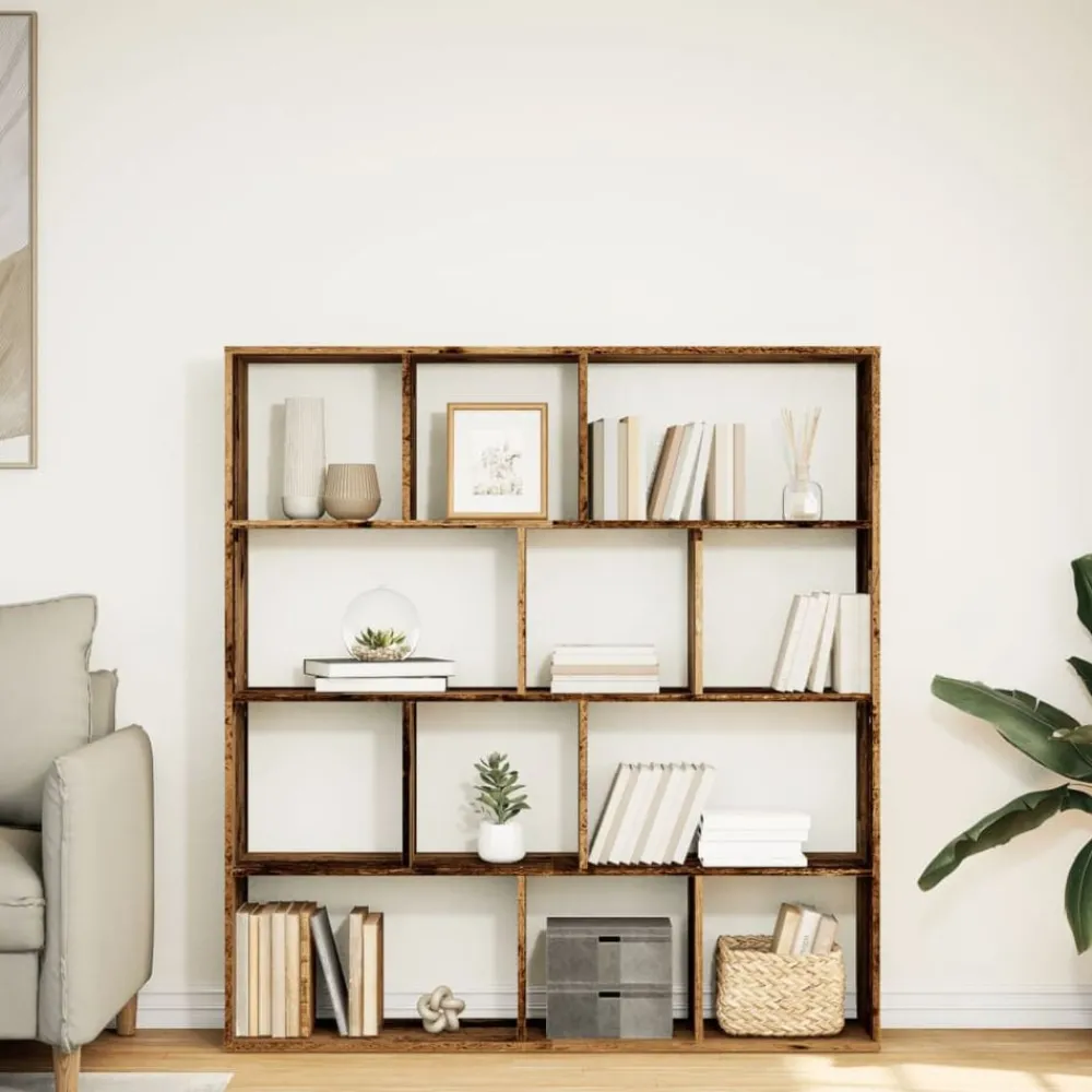 Boekenkast 132x29x141,5 cm bewerkt hout kleurig>vidaXL
