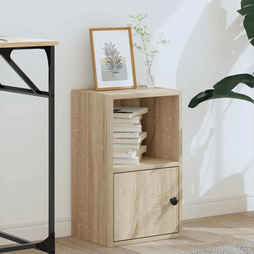 Boekenkasten & Wandplanken*vidaXL Boekenkast 31x24x52 cm bewerkt hout kleurig Sonoma eiken