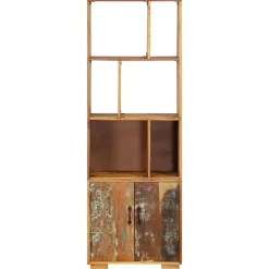 Boekenkasten & Wandplanken*vidaXL Boekenkast 60x35x180 cm massief gerecycled hout Multikleur