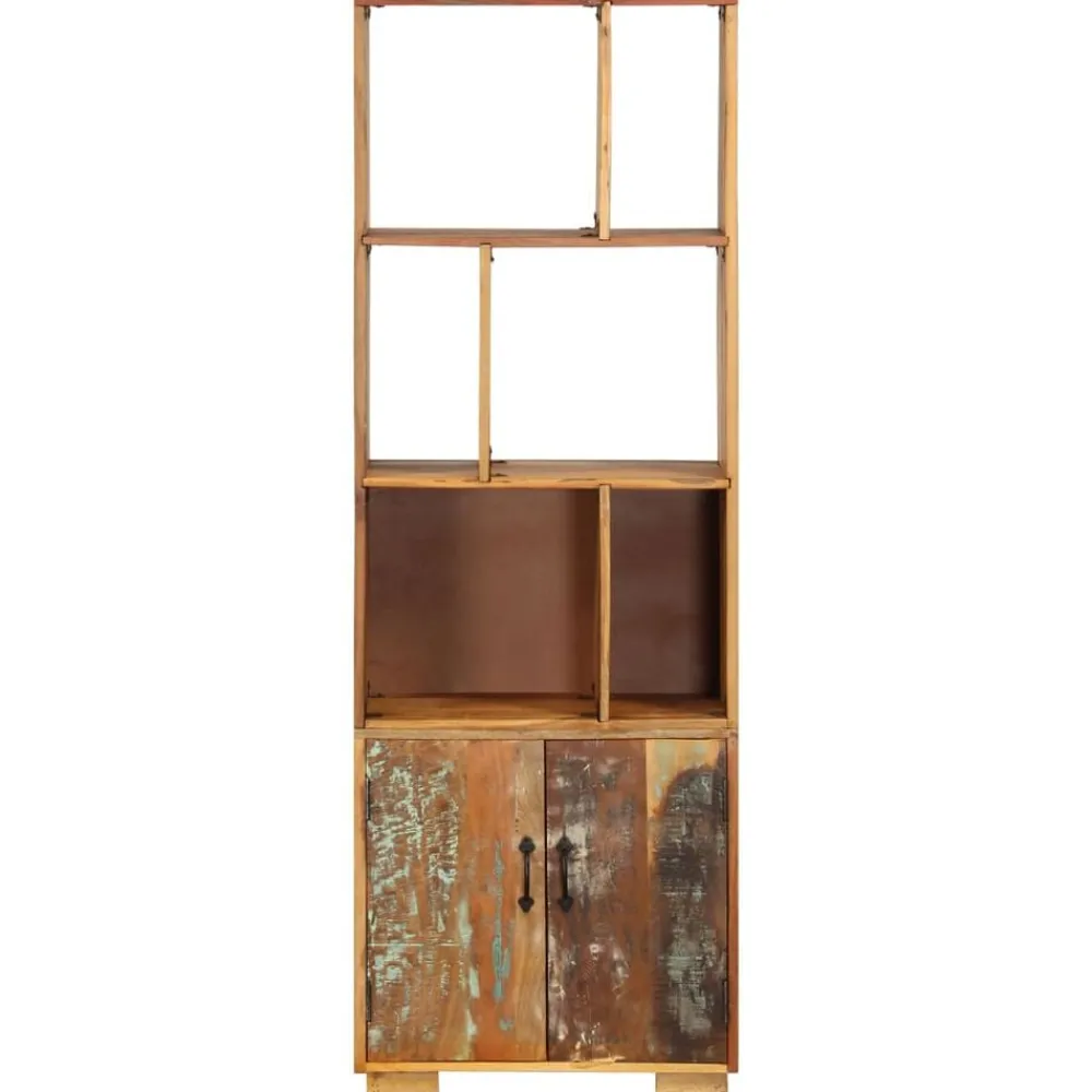 Boekenkasten & Wandplanken*vidaXL Boekenkast 60x35x180 cm massief gerecycled hout Multikleur