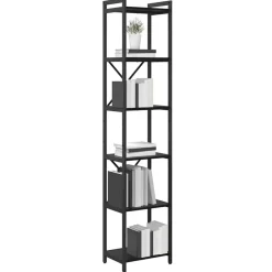 Boekenkasten & Wandplanken*vidaXL Boekenkast 40 x 30 x 189,5 cm Bewerkt hout Zwart eiken