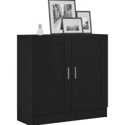 Boekenkasten & Wandplanken*vidaXL Boekenkast 82,5 x 30,5 x 80 cm Bewerkt hout Zwart eiken
