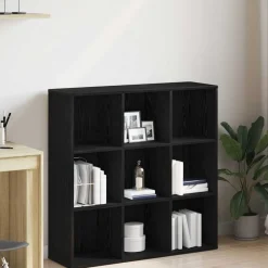 Boekenkasten & Wandplanken*vidaXL Boekenkast 98x29x97,5 cm Engineered Wood Zwart eiken