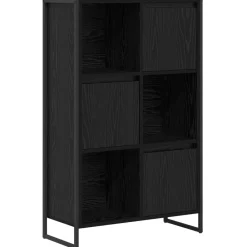 Boekenkasten & Wandplanken*vidaXL Boekenkast 68 x 30 x 108.5 cm Bewerkt hout Zwart eiken