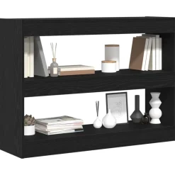 Boekenkasten & Wandplanken*vidaXL Boekenkast 100 x 30 x 72 cm Bewerkt hout Zwart eiken