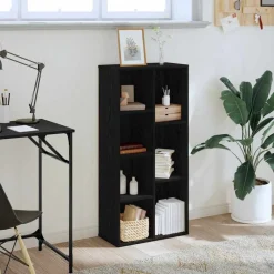 Boekenkasten & Wandplanken*vidaXL Boekenkast 50 x 25 x 102 cm Zwart eiken