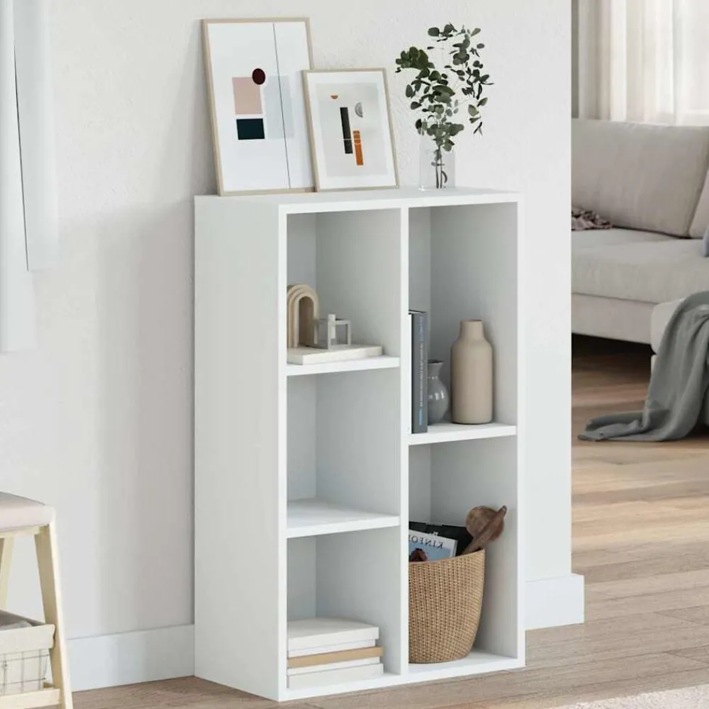 Boekenkasten & Wandplanken*vidaXL Boekenkast/dressoir 50x25x80 cm bewerkt hout Wit