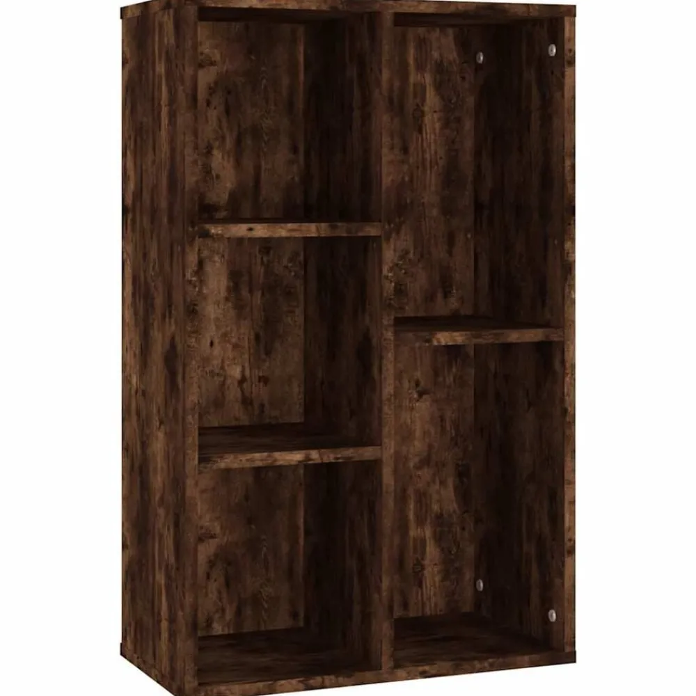 Boekenkasten & Wandplanken*vidaXL Boekenkast/dressoir 50x25x80 cm bewerkt hout kleur Gerookt eiken