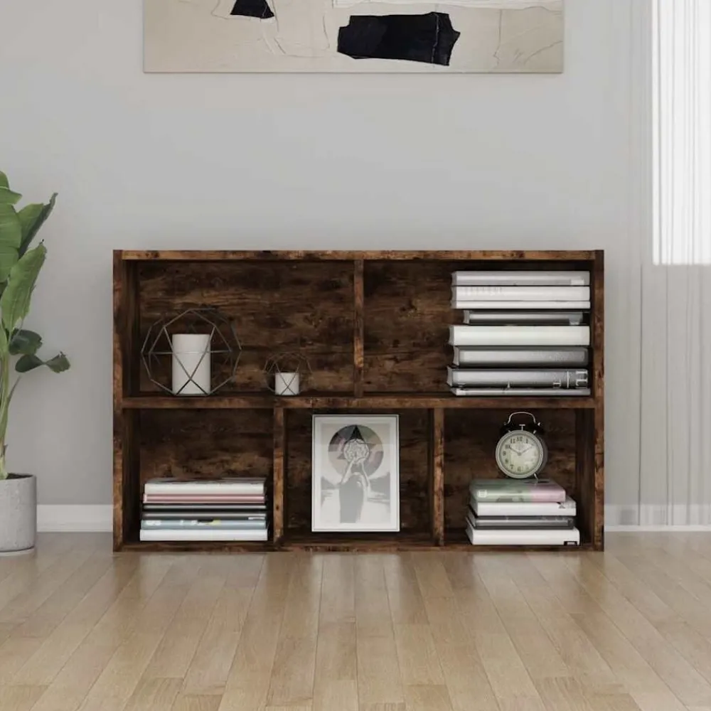 Boekenkasten & Wandplanken*vidaXL Boekenkast/dressoir 50x25x80 cm bewerkt hout kleur Gerookt eiken