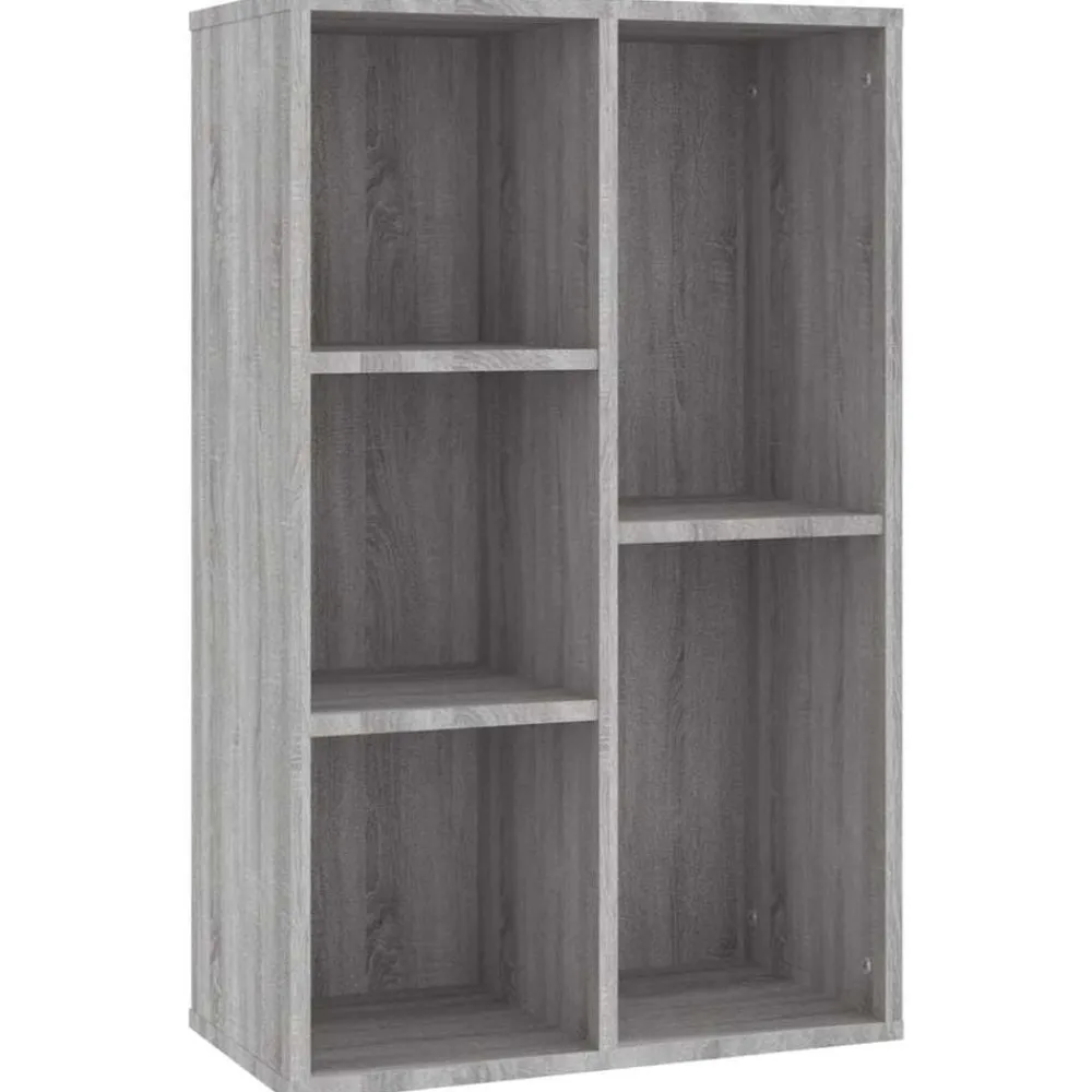 Boekenkast/dressoir 50x25x80 cm bewerkt hout sonoma grijs>vidaXL Best