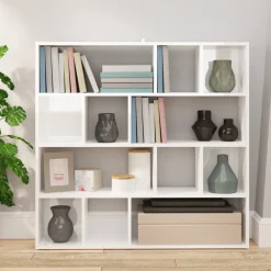 Kamerschermen*vidaXL Boekenkast/kamerscherm 105x24x102 cm Hoogglans wit