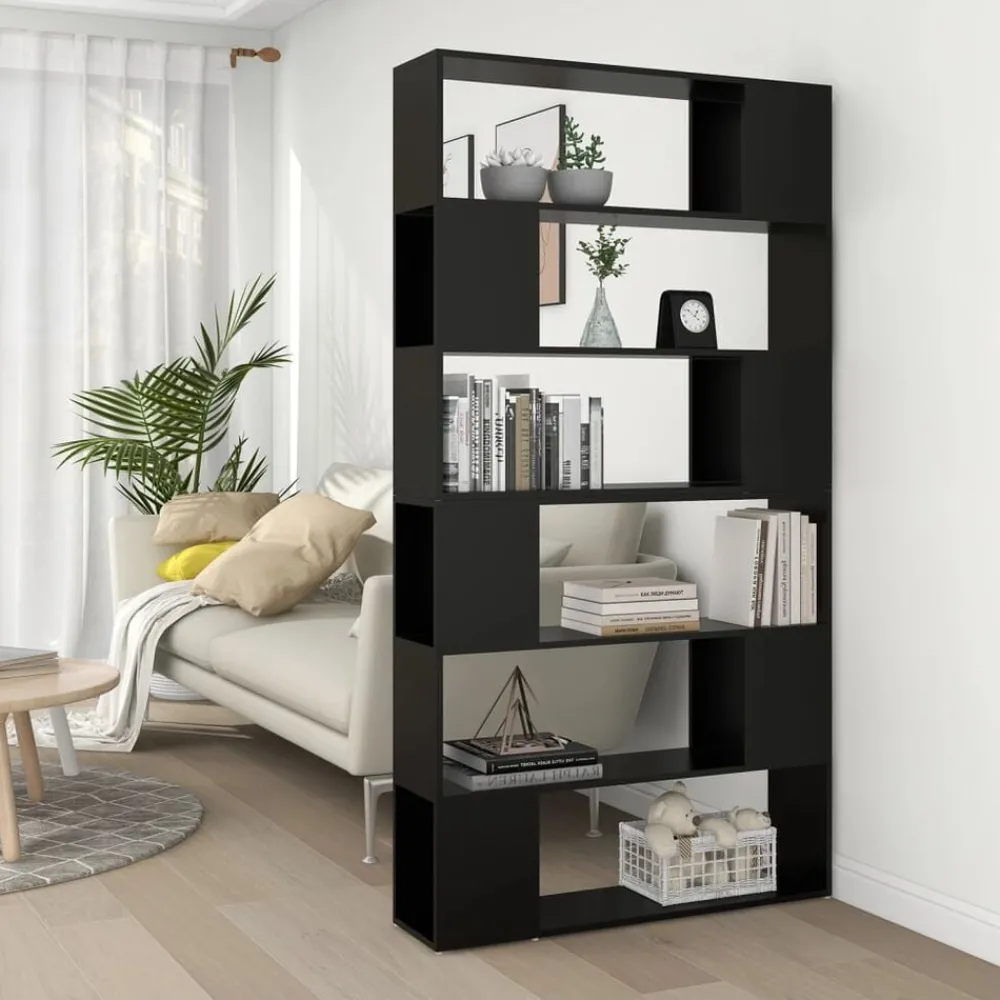 Boekenkasten & Wandplanken*vidaXL Boekenkast/kamerscherm 100x24x188 cm Zwart