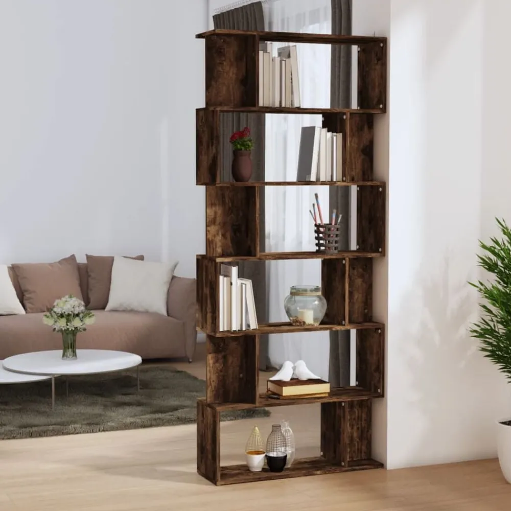 Boekenkast/kamerscherm 80x24x192 cm bewerkt hout>vidaXL Outlet