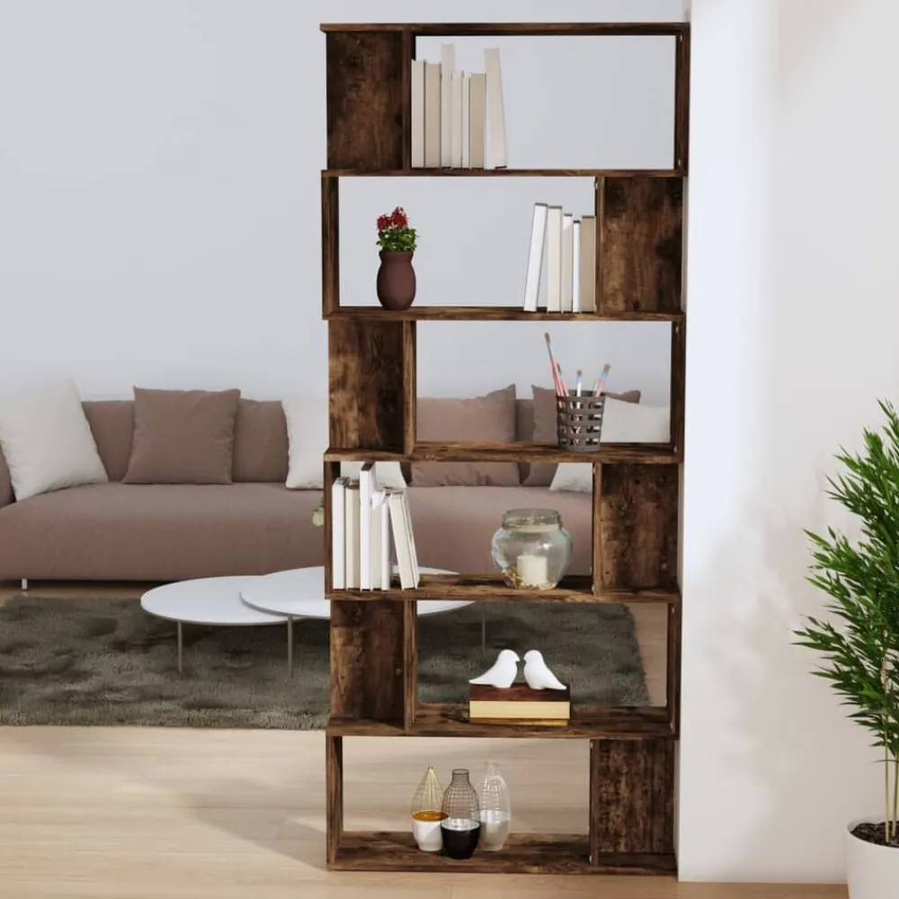 Boekenkast/kamerscherm 80x24x192 cm bewerkt hout>vidaXL Outlet