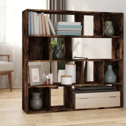 Kamerschermen*vidaXL Boekenkast/kamerscherm 105x24x102 cm kleurig Gerookt eiken