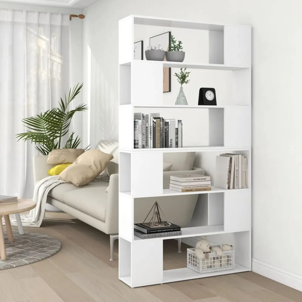 Boekenkasten & Wandplanken*vidaXL Boekenkast/kamerscherm 100x24x188 cm Wit