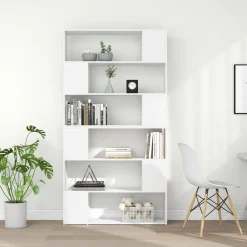 Boekenkasten & Wandplanken*vidaXL Boekenkast/kamerscherm 100x24x188 cm Wit