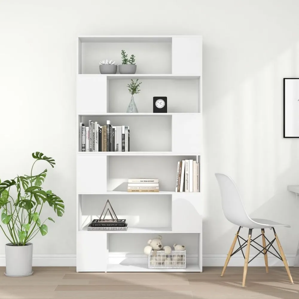 Boekenkasten & Wandplanken*vidaXL Boekenkast/kamerscherm 100x24x188 cm Wit