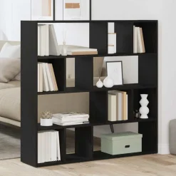 Kamerschermen*vidaXL Boekenkast/kamerverdeler 105x24x102 cm Zwart eiken