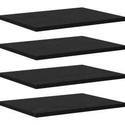 Boekenkasten & Wandplanken*vidaXL Boekenplank Bord 4 pcs Zwart 40 x 30 x 1,5 cm Bewerkt hout Zwarte eik