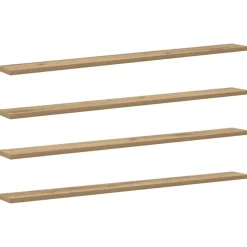 Boekenkasten & Wandplanken*vidaXL Boekenplank Bord 4 pcs Bruin 100 x 10 x 1,5 cm Bewerkt hout Artisan eik