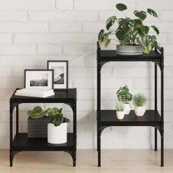 Boekenkasten & Wandplanken*vidaXL Boekenplank Bord 4 pcs Zwart 40 x 40 x 1,5 cm Bewerkt hout Zwarte eik