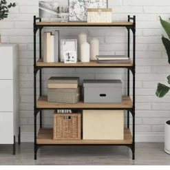 Boekenplank Bord 4 pcs Bruin 80 x 40 x 1,5 cm Bewerkt hout>vidaXL Online