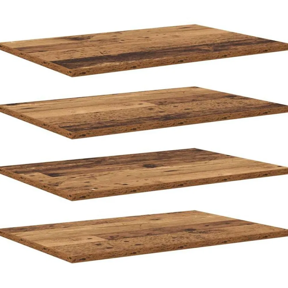 Boekenkasten & Wandplanken*vidaXL Boekenplank Bord 4 pcs Bruin 60 x 40 x 1,5 cm Bewerkt hout Oud hout
