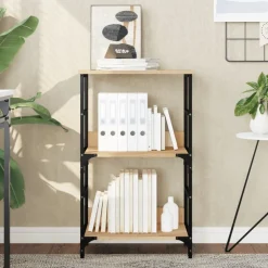 Boekenkasten & Wandplanken*vidaXL Boekenrek 50x33x82 cm bewerkt hout kleurig Sonoma eiken