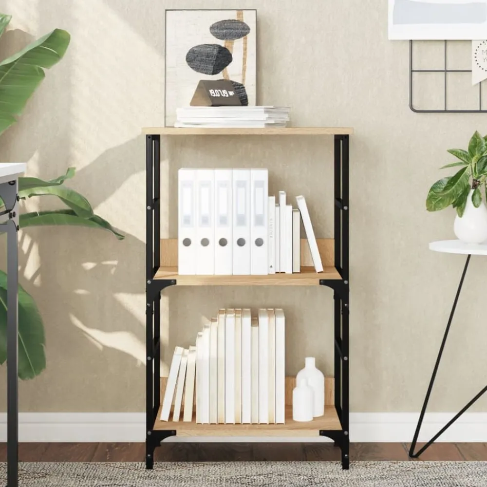 Boekenkasten & Wandplanken*vidaXL Boekenrek 50x33x82 cm bewerkt hout kleurig Sonoma eiken