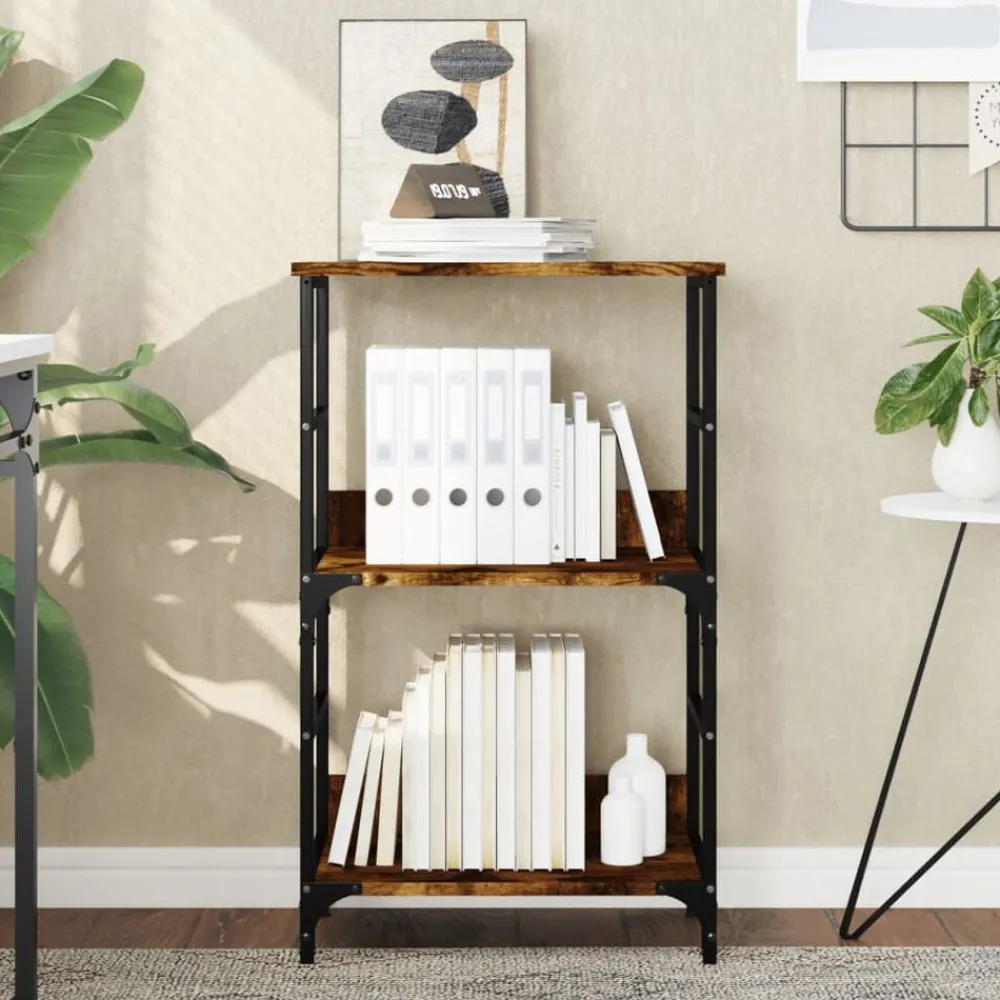 Boekenkasten & Wandplanken*vidaXL Boekenrek 50x33x82 cm bewerkt hout kleurig Gerookt eiken