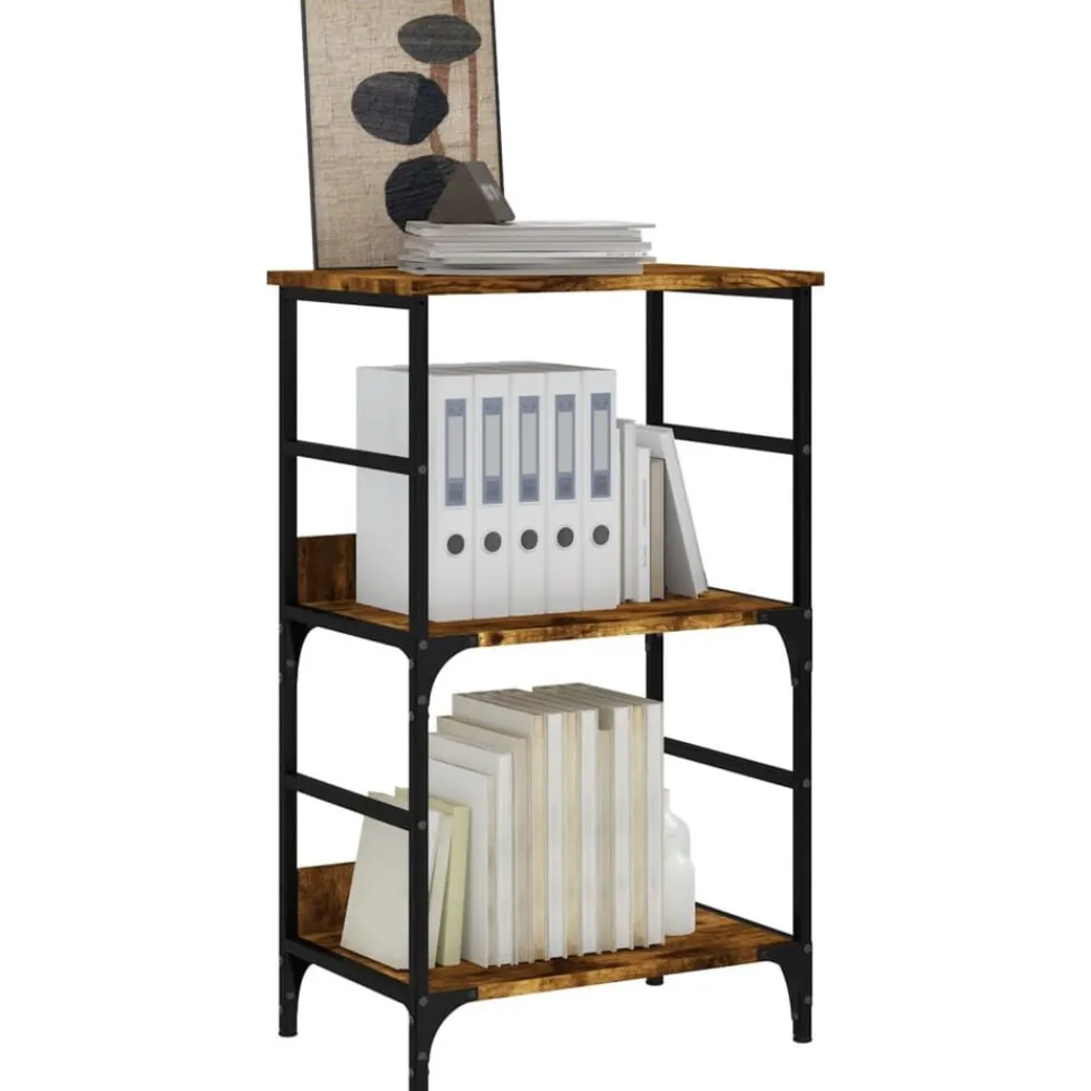 Boekenkasten & Wandplanken*vidaXL Boekenrek 50x33x82 cm bewerkt hout kleurig Gerookt eiken