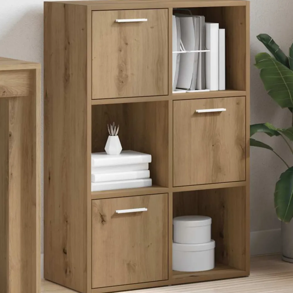 Boekenkasten & Wandplanken*vidaXL Boekenrek 60,5x30x90 cm bewerkt hout artisanaal eikenkleurig
