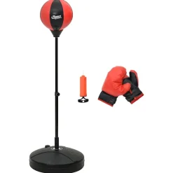Sport & Spel*vidaXL Boksballenset met handschoenen en pomp verstelbaar 81-122 cm
