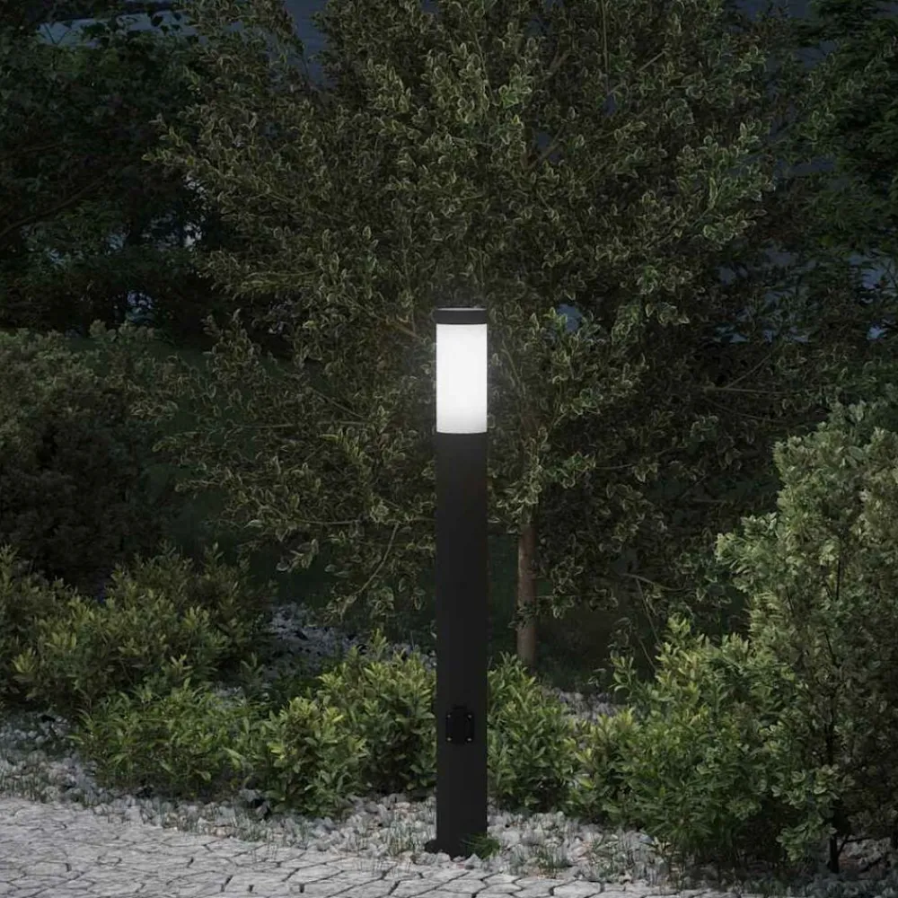 Verlichting*vidaXL Bolderarmatuur met stopcontact 80 cm RVS IP44