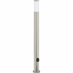Bolderarmatuur met sensor en stopcontact 110 cm roestvrij staal IP44>vidaXL
