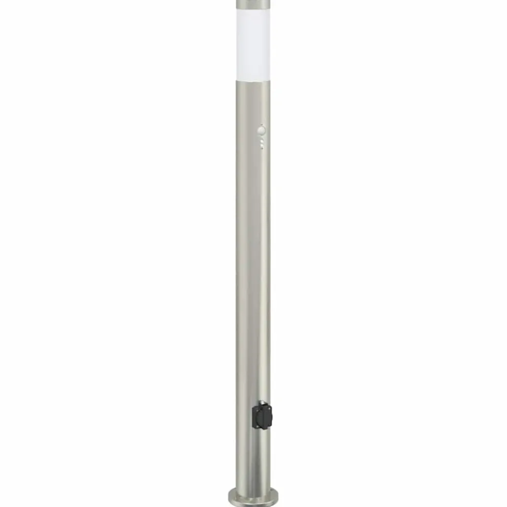 Bolderarmatuur met sensor en stopcontact 110 cm roestvrij staal IP44>vidaXL
