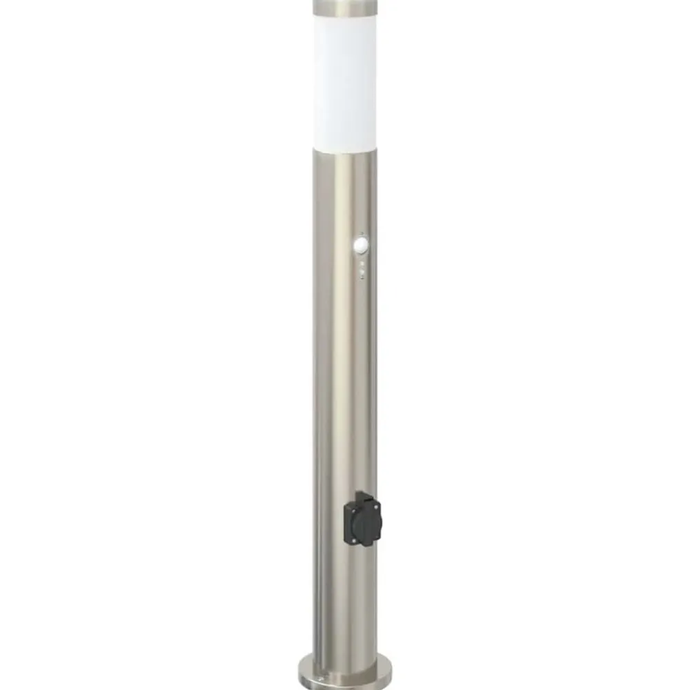 Bolderarmatuur met sensor en stopcontact 80 cm roestvrij staal IP44>vidaXL Clearance
