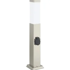 Verlichting*vidaXL Bolderarmatuur met stopcontact 50 cm RVS IP44