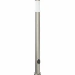 Verlichting*vidaXL Bolderarmatuur met stopcontact 110 cm RVS IP44