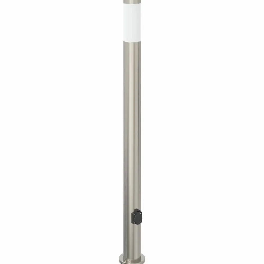 Verlichting*vidaXL Bolderarmatuur met stopcontact 110 cm RVS IP44