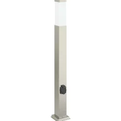 Verlichting*vidaXL Bolderarmatuur met stopcontact 80 cm RVS IP44