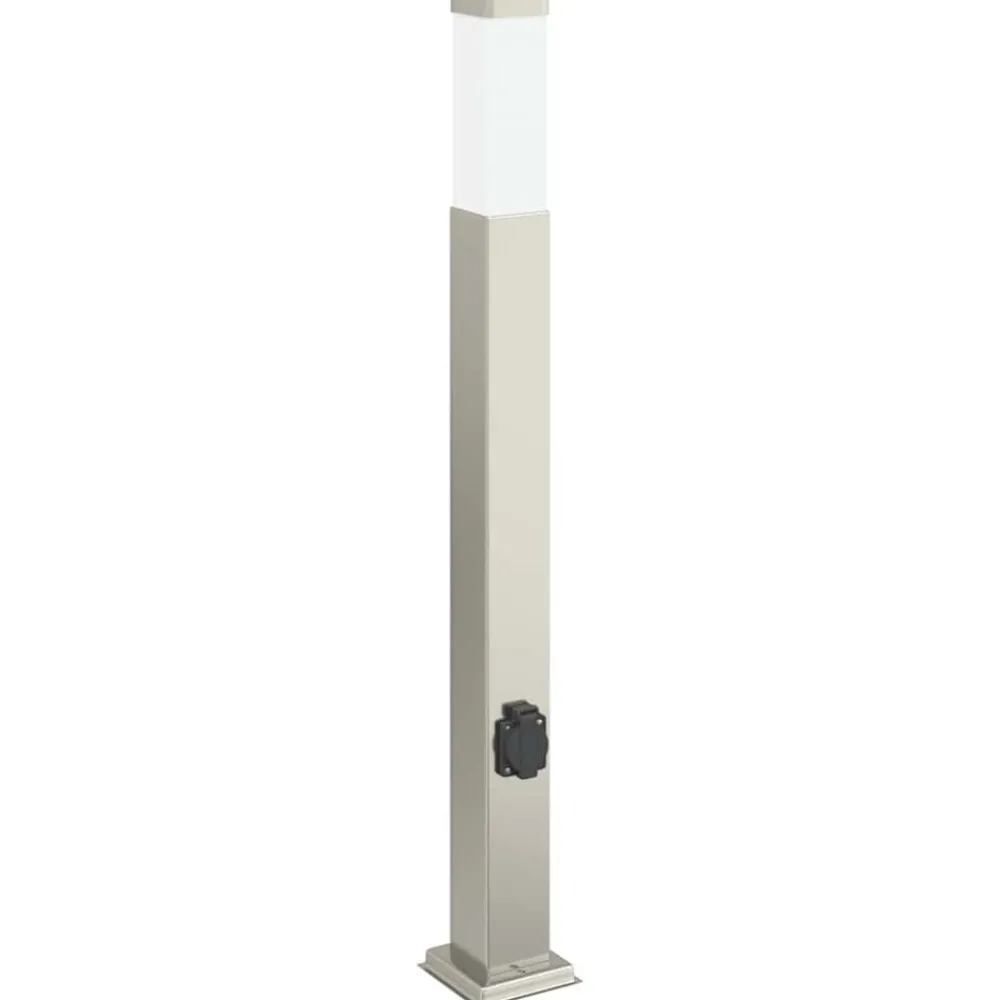 Verlichting*vidaXL Bolderarmatuur met stopcontact 80 cm RVS IP44