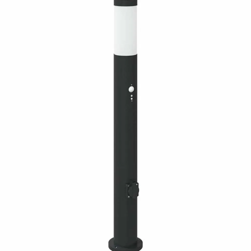 Bolderarmatuur met sensor en stopcontact 80 cm roestvrij staal IP44>vidaXL Online