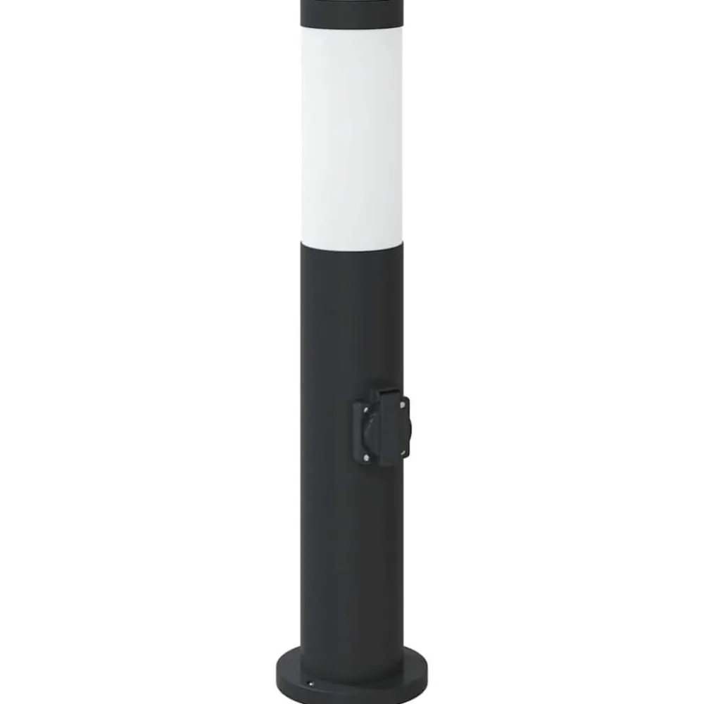 Verlichting*vidaXL Bolderarmatuur met stopcontact 50 cm RVS IP44