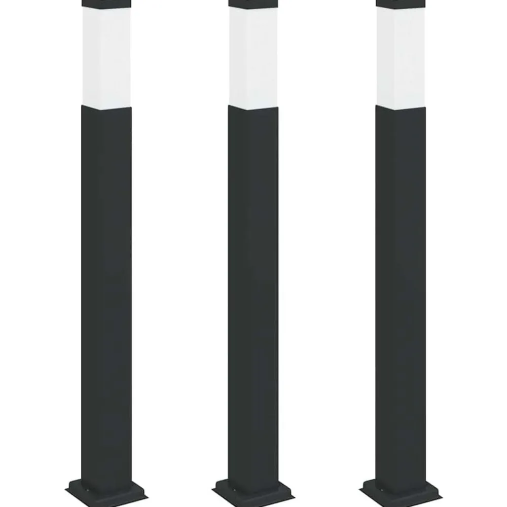 Verlichting*vidaXL Bolderverlichting 3 stuks 80 cm Zwart IP44