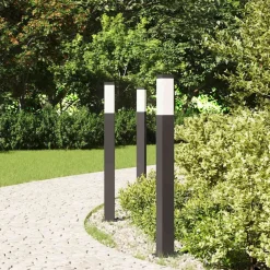 Verlichting*vidaXL Bolderverlichting 3 stuks 80 cm Zwart IP44