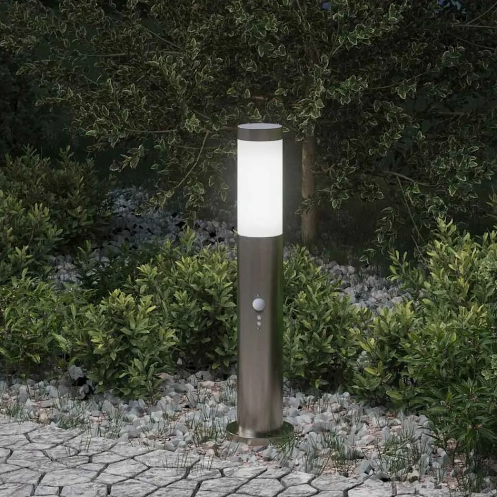 Verlichting*vidaXL Bolderverlichting met sensor 50 cm RVS IP44