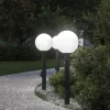 Bolderverlichting met sensor en stopcontact 3 stuks 80 cm zwart IP44>vidaXL Outlet
