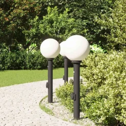 Bolderverlichting met sensor en stopcontact 3 stuks 80 cm zwart IP44><noscript><img width=